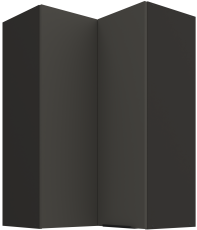 Obere Eckschrank Aria - grau/schwarz - 60x60 GN-90 2F (90°)