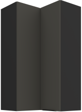 Obere Eckschrank Aria - grau/schwarz - 60x60 GN-108 2F (90°)