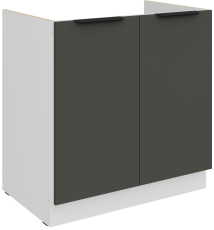 Unterschrank Aria - grau/weiß - 80 ZL 2F BB