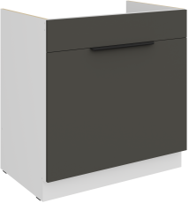 Unterschrank Aria - grau/weiß - 80 ZL 1S BB