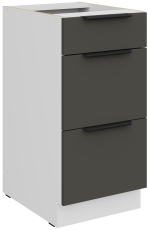 Unterschrank Aria - grau/weiß - 40 D 3S BB