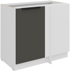 Unterschrank Aria - grau/weiß - 105 ND 1F BB