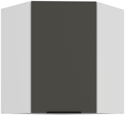 Obere Eckschrank Aria - grau/weiß - 60x60 GN-72 1F (45°)