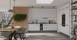 Küchenzeile Aria - Weiß/Anthrazit