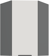 Oberschrankecke Aria - weiß/Anthrazit - 60x60 GN-90 1F (45°)