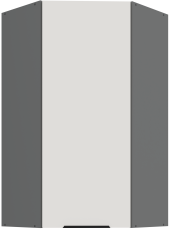 Obere Eckschrank Aria - weiß/anthrazit - 60x60 GN-108 1F (45°)