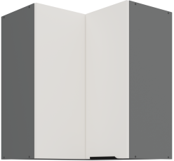 Obere Eckschrank Aria - weiß/Anthrazit - 60x60 GN-72 2F (90°)