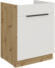 Unterschrank Aria - weiß/Artisan Eiche - 60 ZL 1S BB