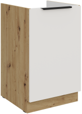 Unterschrank Aria - Weiß/Artisan Eiche - 50 ZL 1F BB