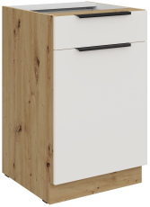 Unterschrank Aria - Weiß/Artisan Eiche - 50 D 1F 1S BB