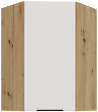 Oberschrankecke Aria - weiß/Artisan Eiche - 60x60 GN-90 1F (45°)