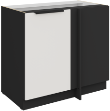 Unterschrank Aria - weiß/schwarz - 105 ND 1F BB