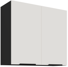 Oberschrank Aria - weiß/schwarz - 80 G-72 2F