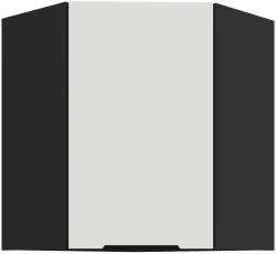 Obere Eckschrank Aria - weiß/schwarz - 60x60 GN-72 1F (45°)