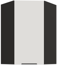 Obere Eckschrank Aria - weiß/schwarz - 60x60 GN-90 1F (45°)