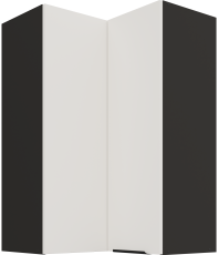 Oberschrankecke Aria - weiß/schwarz - 60x60 GN-90 2F (90°)