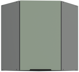 Obere Eckschrank Aria - Aquamarin/Anthrazit - 60x60 GN-72 1F (45°)