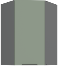 Obere Eckschrank Aria - Aquamarin/Anthrazit - 60x60 GN-90 1F (45°)
