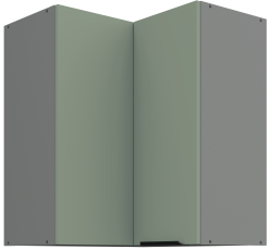 Obere Eckschrank Aria - Aquamarin/Anthrazit - 60x60 GN-72 2F (90°)