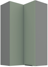 Oberschränke Eckschrank Aria - Aquamarin/Anthrazit - 60x60 GN-108 2F (90°)