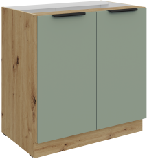 Unterschrank Aria - Aquamarin/Artisan Eiche - 80 D 2F BB