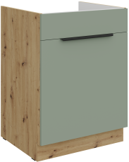 Unterschrank Aria - Aquamarin/Artisan Eiche - 60 ZL 1S BB