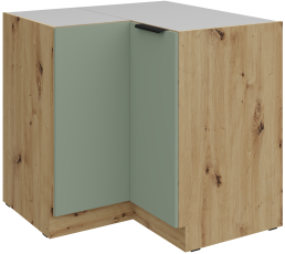 Unterschrank Aria - Aquamarin/Artisan Eiche - 90x90 DN 2F BB