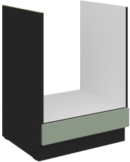 Unterschrank für Einbaubackofen Aria - Aquamarin/Schwarz - 60 D GAZ BB