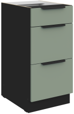 Unterschrank Aria - Aquamarin/Schwarz - 40 D 3S BB