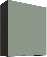 Oberschrank Aria - Aquamarin/Schwarz - 80 G-90 2F