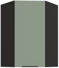 Obere Eckschrank Aria - Aquamarin/Schwarz - 60x60 GN-90 1F (45°)