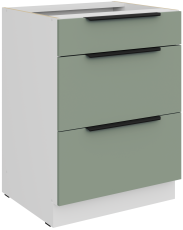 Unterschrank Aria - Aquamarin/Weiß - 60 D 3S BB