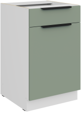 Unterschrank Aria - Aquamarin/Weiß - 50 D 1F 1S BB