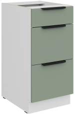 Unterschrank Aria - Aquamarin/Weiß - 40 D 3S BB