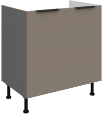 Unterschrank Aria - Sandgrau/Anthrazit - 80 ZL 2F BB