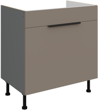 Unterschrank Aria - sandgrau/anthrazit - 80 ZL 1S BB