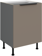 Unterschrank Aria - Sandgrau/Anthrazit - 60 D 1F BB