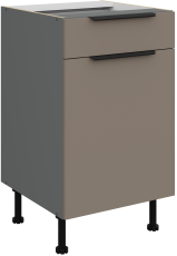 Unterschrank Aria - Sandgrau/Anthrazit - 50 D 1F 1S BB