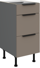 Unterschrank Aria - Sandgrau/Anthrazit - 40 D 3S BB