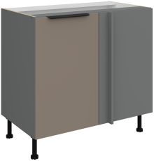 Unterschrank Aria - Sandgrau/Anthrazit - 105 ND 1F BB