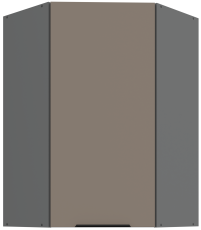 Obere Eckschrank Aria - Sandgrau/Anthrazit - 60x60 GN-90 1F (45°)
