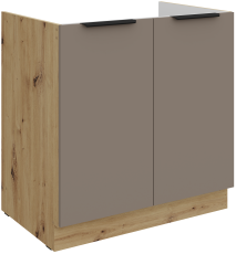 Unterschrank Aria - Sandgrau/Artisan Eiche - 80 ZL 2F BB