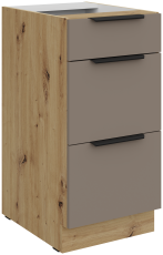 Unterschrank Aria - Sandgrau/Artisan Eiche - 40 D 3S BB