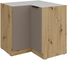 Unterschrank Aria - sandgrau/Artisan Eiche - 90x90 DN 2F BB