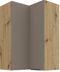 Obere Eckschrank Aria - Sandgrau/Artisan Eiche - 60x60 GN-90 2F (90°)