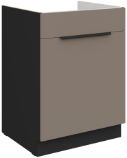 Unterschrank Aria - sandgrau/schwarz - 60 ZL 1S BB