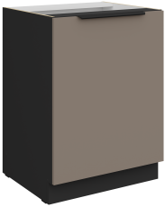 Unterschrank Aria - Sandgrau/Schwarz - 60 D 1F BB