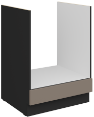 Unterschrank für Einbaubackofen Aria - sandgrau/schwarz - 60 D GAZ BB