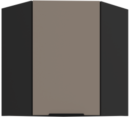 Obere Eckschrank Aria - Sandgrau/Schwarz - 60x60 GN-72 1T (45°)
