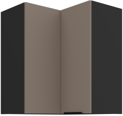 Obere Eckschrank Aria - Sandgrau/Schwarz - 60x60 GN-72 2F (90°)